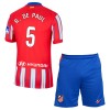 Maglia ufficiale Atlético Madrid R. De Paul 5 Casa 2024-25 per Bambino